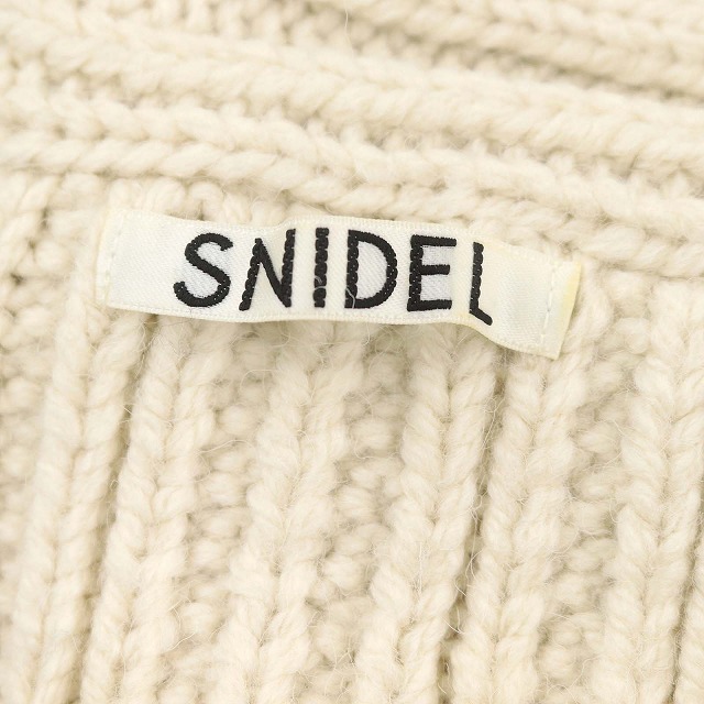 スナイデル snidel アシメケーブルニットトップス セーター 長袖 F オフホワイト /HK ■OS ■SH レディース_画像3