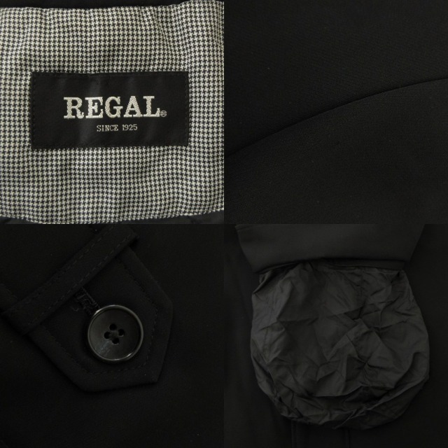 リーガル REGAL ステンカラーコート ライナー付き ジップアップ 黒 ブラック M アウター ■GY31 メンズ_画像7