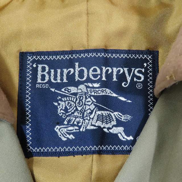 美品 バーバリーズ Burberrys ヴィンテージ 一枚袖 二枚衿 バルマカーンコート ステンカラーコートアウター カーキ サイズ165 メンズ YBA2_画像3