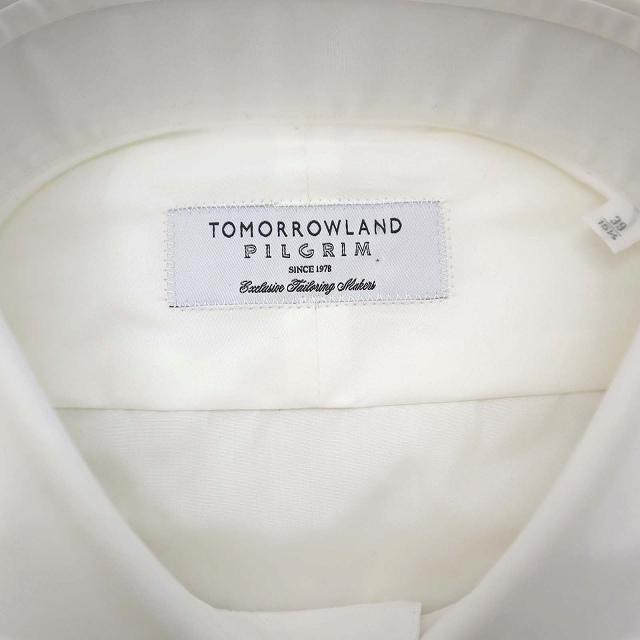 未使用品 トゥモローランド TOMORROWLAND PILGRIM ピルグリム ワイドスプレッドカラーシャツ ホワイト 39 メンズ_画像3