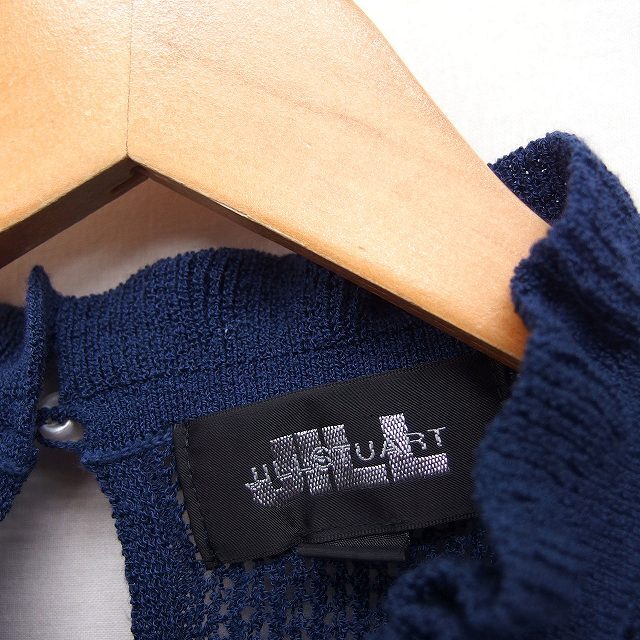  Jill bai Jill Stuart JILL by JILLSTUART оборка короткий рукав вязаный свитер .. чувство FR темно-синий темно-синий /FT31 женский 