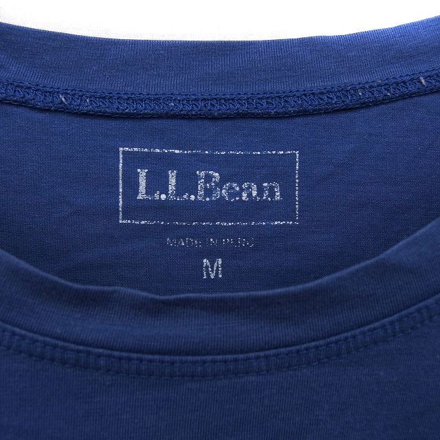 エルエルビーン L.L.BEAN カットソー Tシャツ コットン 綿 クルーネック シンプル 長袖 M 青 ブルー /NT21 メンズ_画像3