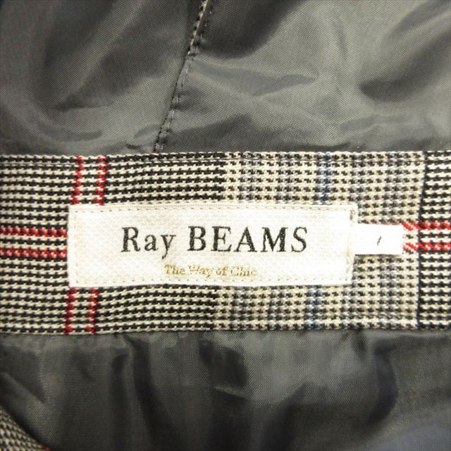 美品 18aw レイビームス Ray Beams チェック ジャンパー スカート ロング フレア 1 グレー レディース♪３_画像5