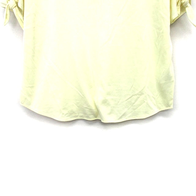 ビス ViS カットソー Tシャツ 半袖 リボン シンプル M イエロー 黄 /KT20 レディース_画像5