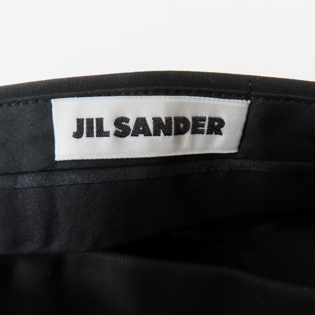 美品 20AW ジルサンダー JIL SANDER ノータック スラックスパンツ トラウザー ボトムス 黒 ブラック サイズ36 JSWR306000 WR24700_画像4