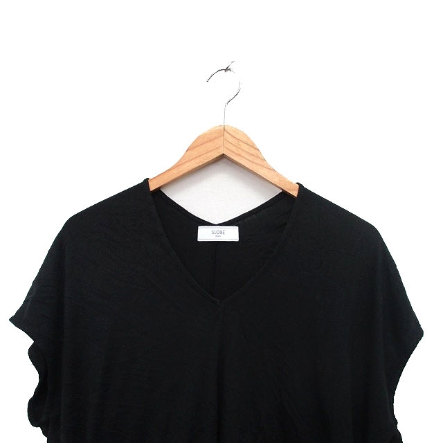スローブ イエナ SLOBE IENA カットソー Tシャツ 半袖 Vネック シンプル ブラック 黒 /KT25_画像4