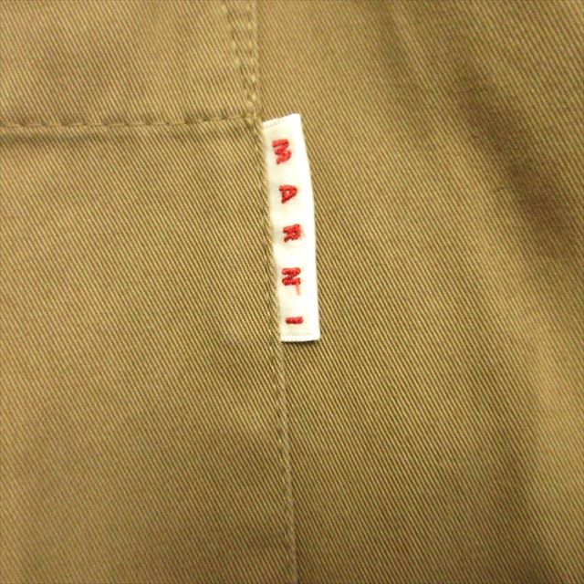 美品 22ss マルニ MARNI コットンツイルシャツ ジャケット ブルゾン カットソー ロゴ オーバーサイズ 44 茶 ブラウン メンズの画像5