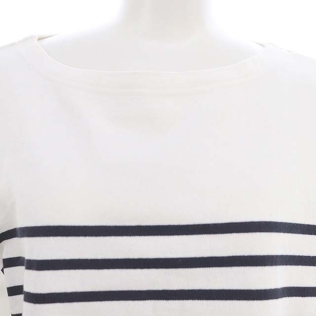 ドゥーズィエムクラス 23SS Cropped Stripe Tシャツ カットソー ボーダー クロップド 長袖 白 濃紺 ホワイト ネイビー レディース_画像4