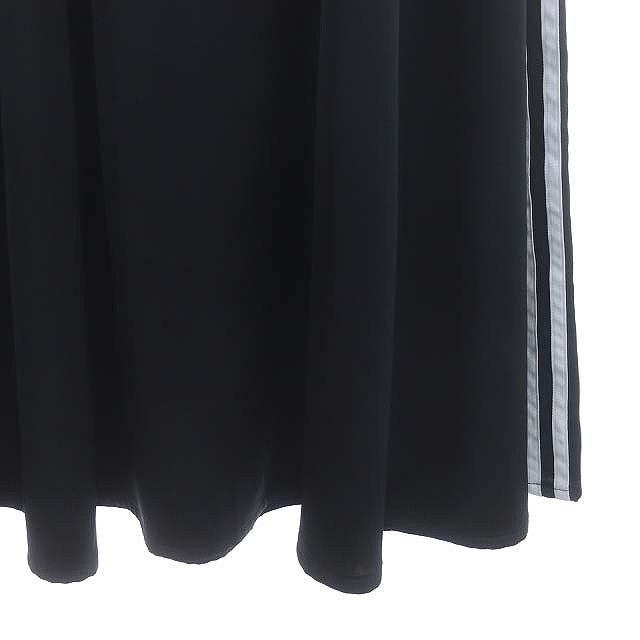 アディダスオリジナルス adidas originals LONG SATIN SKIRT スカート ロング フレア M 黒 白 ブラック ホワイト FL0039 レディース_画像5