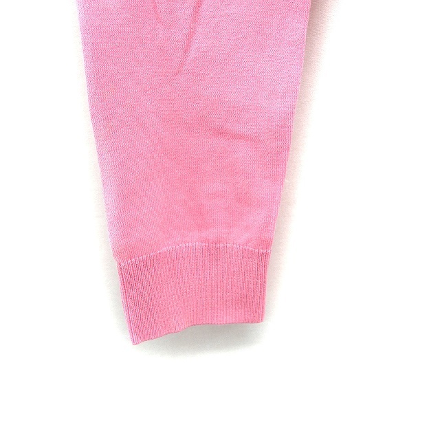  не использовался товар ef-de ef-de с биркой вязаный кардиган болеро короткий одноцветный 9 розовый /FT47 женский 