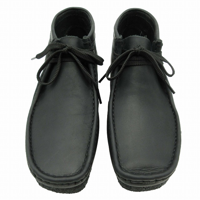 2022年製 クラークス clarks SHACRE BOOT シェイカー ブーツ レザー クレープソール モカシン シューズ 革靴 26cm 黒 ブラック 26159440の画像2