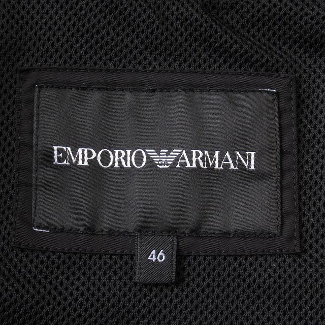 美品 エンポリオアルマーニ EMPORIO ARMANI マウンテンパーカー ジャケット ブルゾン ロゴ 3G1B6 1NCDZ サイズ46 黒 ブラック メンズ_画像7