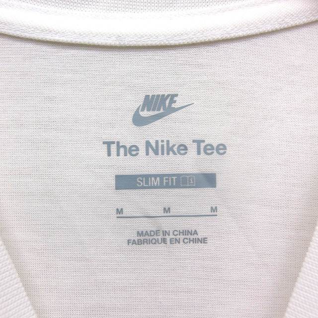 ナイキ NIKE 国内正規品 ショート丈 半袖 Tシャツ カットソー ロゴマーク スポーツウエア M ホワイト 白 /FT6 レディース_画像3