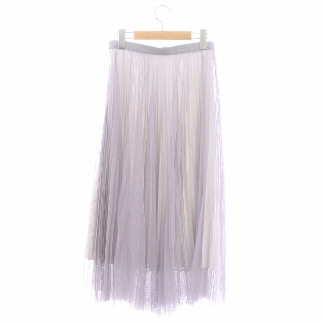  Ballsey BALLSEY Tomorrowland car n blur -chu-ru pleat midi skirt long height mi leak height 34 S purple silver 