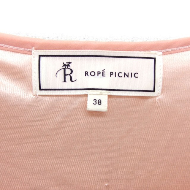 ロペピクニック ROPE Picnic ブラウス カットソー シフォン ティアードスリーブ ラウンドネック 半袖 38 ピンク /NT4 レディース_画像3