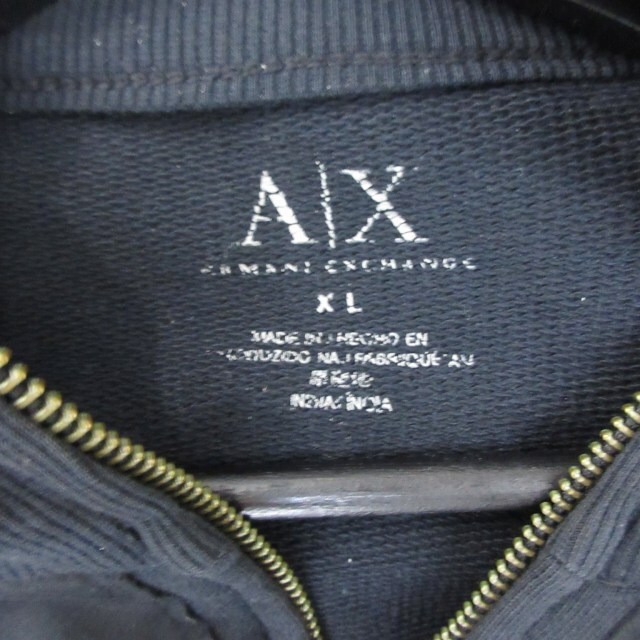 アルマーニエクスチェンジ A/X ARMANI EXCHANGE スウェットブルゾン ジップアップ ダブルジップ ブラック XL 0326 メンズ_画像3