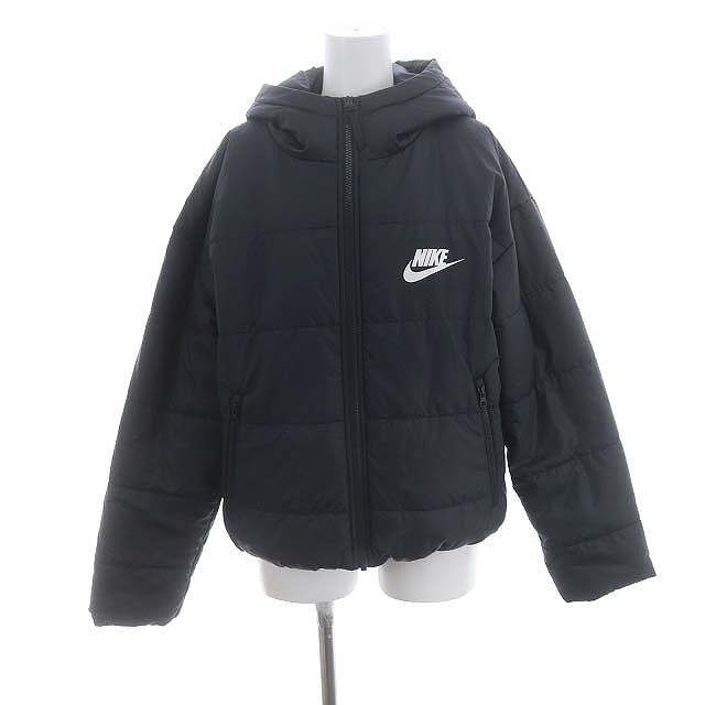 ナイキ NIKE コアSYNジャケット フード 中綿 総裏地 ジップアップ S 黒 ブラック 白 ホワイト CZ1467 /DO ■OS ■SH レディース_画像1