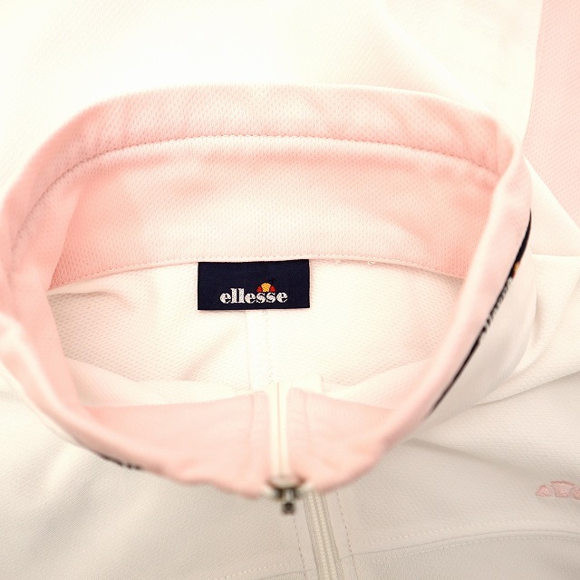 エレッセ ellesse ハーフジップ バイカラー プルオーバー ウェア M ピンク レディース_画像3