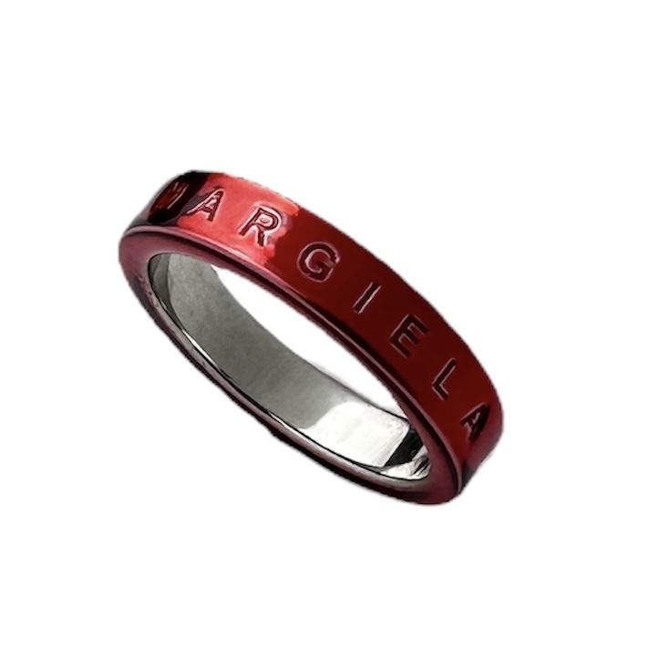 未使用品 エムエムシックス メゾンマルジェラ MM6 Maison Margiela リング 指輪 Rings 01 S0M6-MM6 JEWELLERY AVP 01 7号 レッド 赤 SM7UQ0