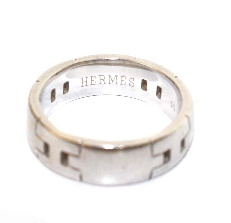 エルメス HERMES HERCULES ヘラクレス リング 指輪 K18 WG 50 10号 ホワイトゴールド /KH ■OH レディース_画像6