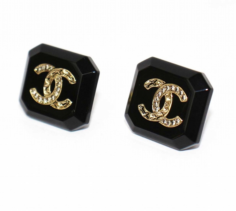 シャネル CHANEL B23A ココマーク ピアス 黒 ブラック ゴールドカラー /KH ■OH レディース