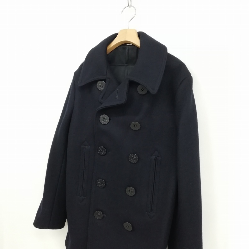 バズリクソンズ BUZZ RICKSON’S BR11554 PEA-COAT NAVAL CLOTHING FACTORY ピーコート 美品 40 ネイビー メンズの画像2