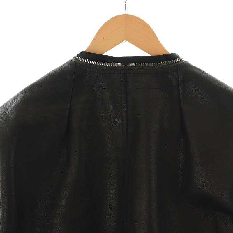 リックオウエンス Rick Owens LARRY LEATHER SHIRT ラリー レザーシャツ 革ジャン レザージャケット 牛革 IT50 XL 黒_画像7