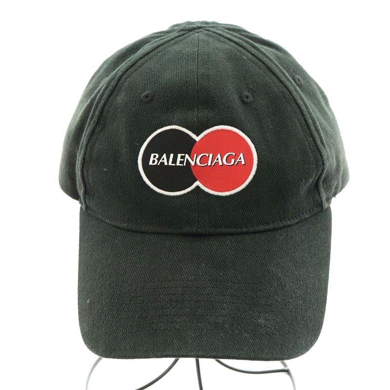 バレンシアガ BALENCIAGA HAT UNIFORM CAP キャップ 野球帽 帽子 ロゴ L 59cm 緑 グリーン 617138 /AN30 ■OH メンズ_画像4