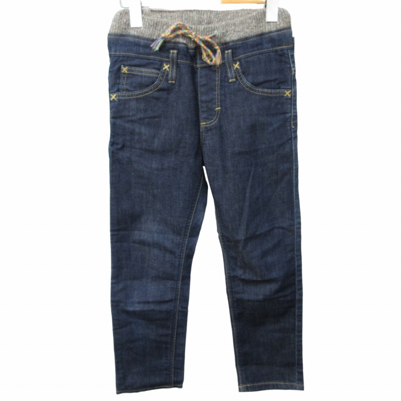  Lee LEE Kids LK3001 Denim джинсы легкий брюки резина талия стрейч иметь вышивка индиго синий blue серия 130cm 0224 IBO47 Kids 