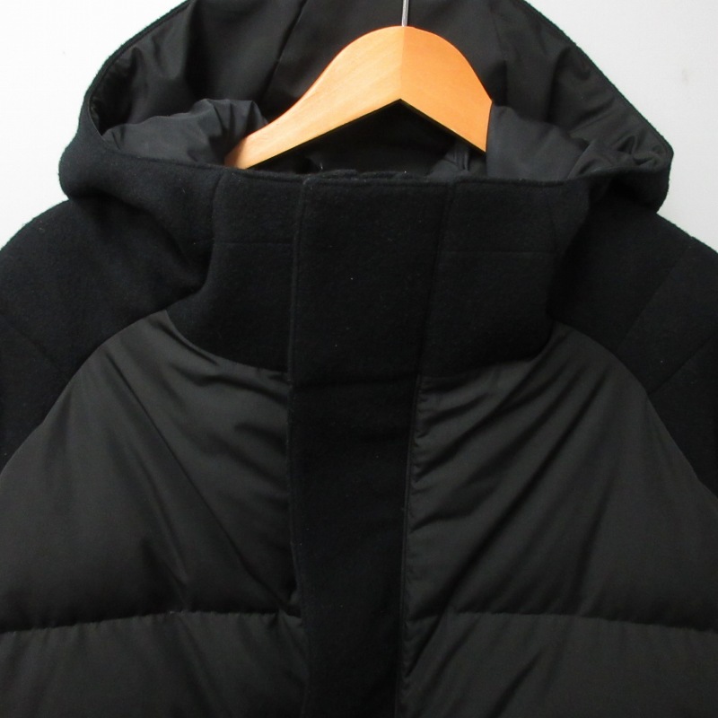 カナタ Ka na ta 23AW classic dawn jacket black クラシックダウンジャケット コート 切替 ドッキング 黒 ブラック 2 Mサイズ_画像3