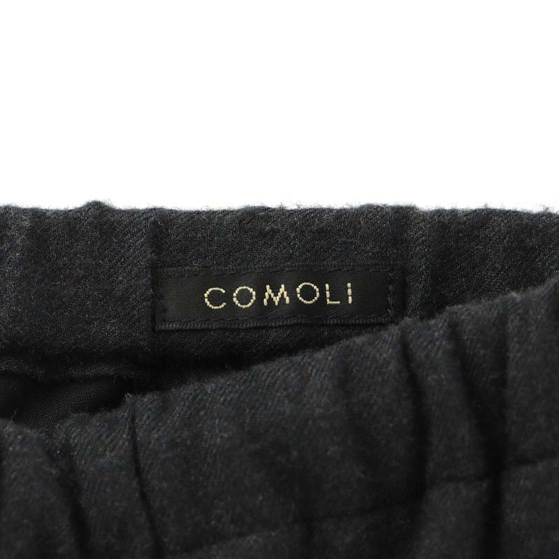 コモリ COMOLI 22AW ウールビエラ ドローストリングパンツ ジョガーパンツ コットン 1 S グレー W03-03007 /AN18 メンズ_画像3