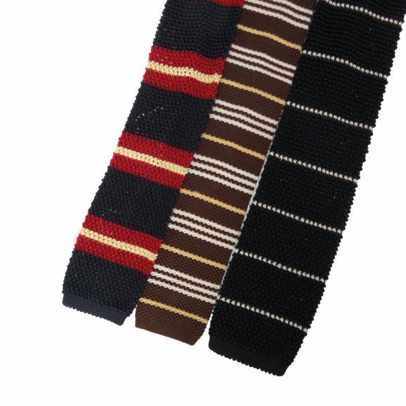 Burberry Black Label dist likto The Thai др. бренд прекрасный товар вязаный галстук шелк 3 позиций комплект совместно окантовка черный IBO47