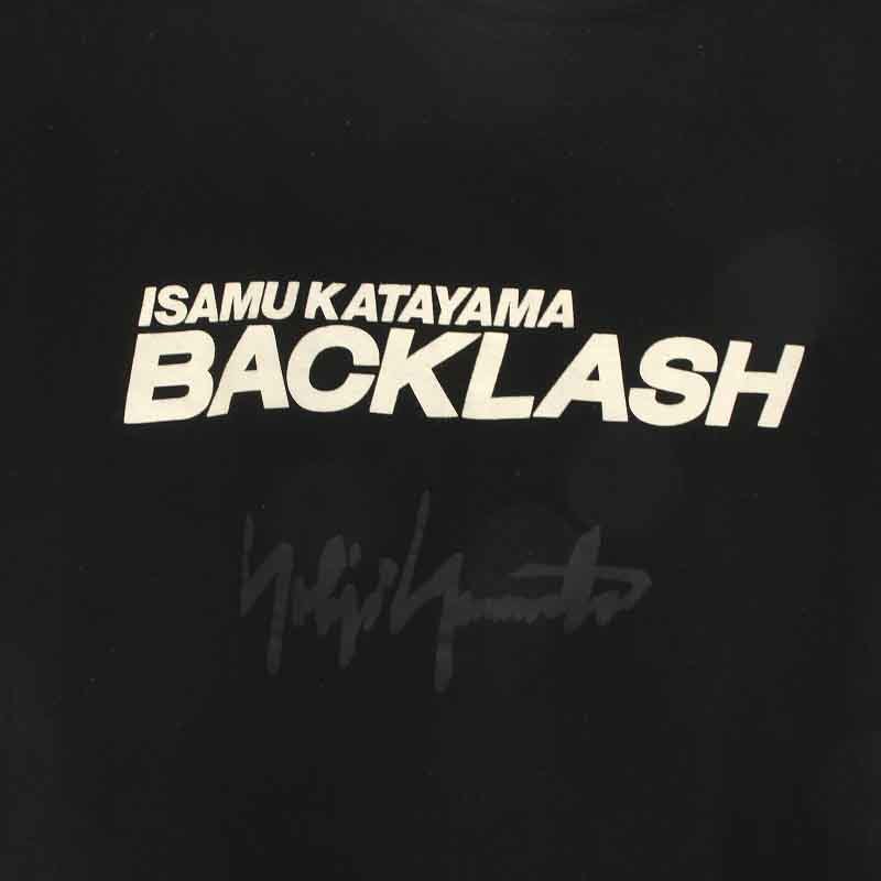 イサムカタヤマバックラッシュ Yohji Yamamoto 19AW ロゴTシャツ LOGO Tshirt カットソー 半袖 クルーネック 2 M 黒 白 HR-T86-993の画像4