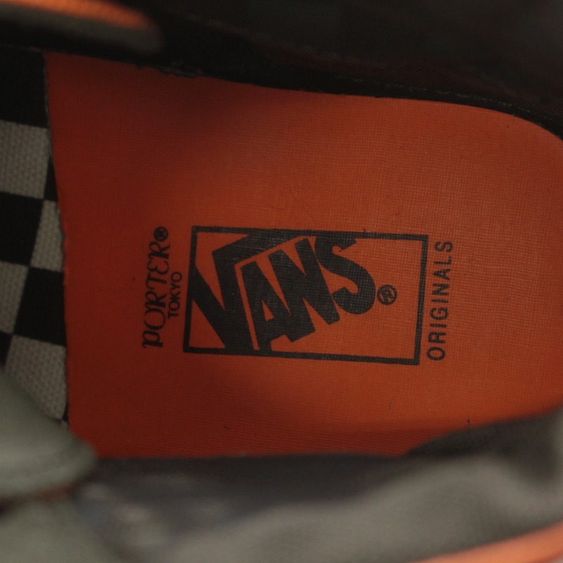 バンズ VANS × ポーター POTER OG SK8-HI LX ハイカットスニーカー キャンバス 切替 US7 25cm 黒 ブラック オレンジ ■GY19 メンズ_画像7