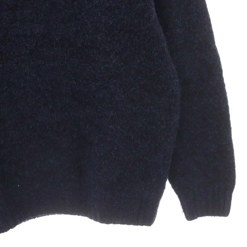 インバーアラン INVERALLAN ウール クルーネックニット セーター 38 紫 紺 パープル ネイビー /MI ■OS メンズ_画像5