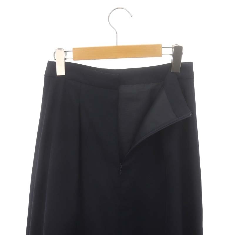  Natural Beauty Basic NATURAL BEAUTY BASICtsu il tuck flair skirt mi leak height long M navy blue navy /CX #OS lady's 