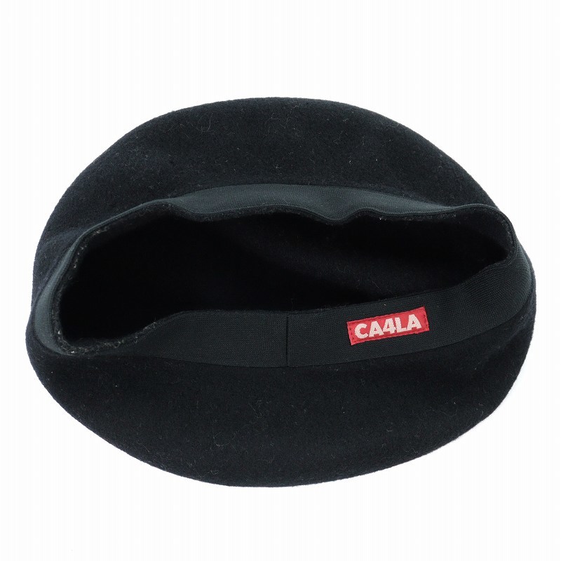 カシラ CA4LA ベレー帽 帽子 フェルト 黒 ブラック /SI32 レディース_画像6