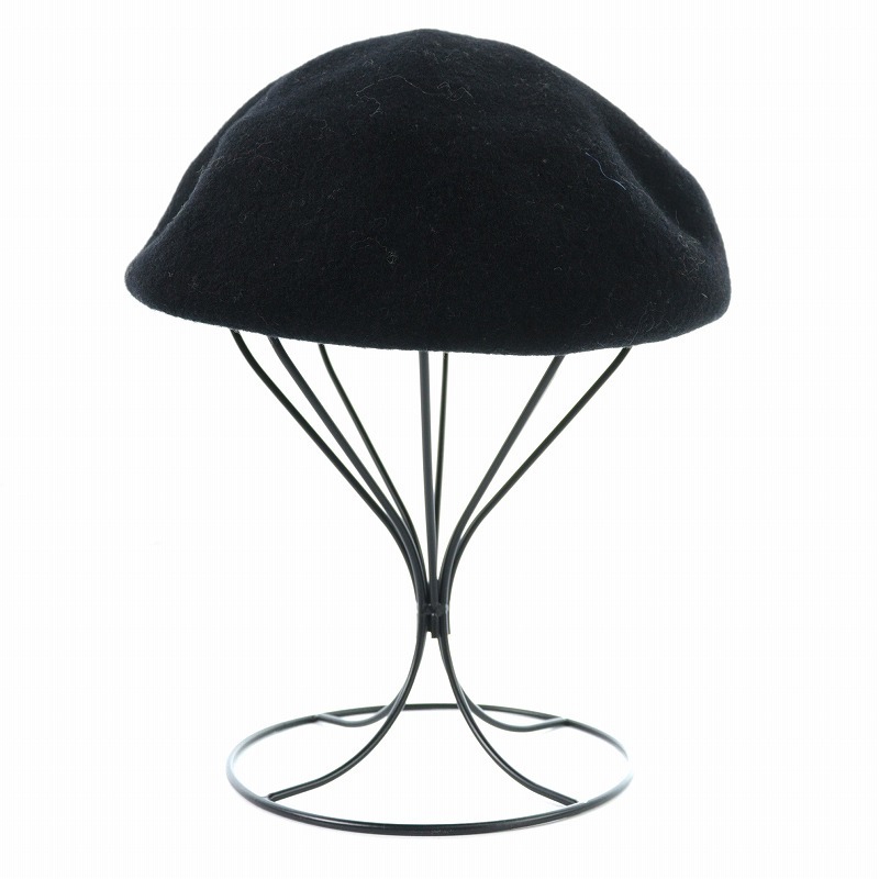 カシラ CA4LA ベレー帽 帽子 フェルト 黒 ブラック /SI32 レディース_画像4