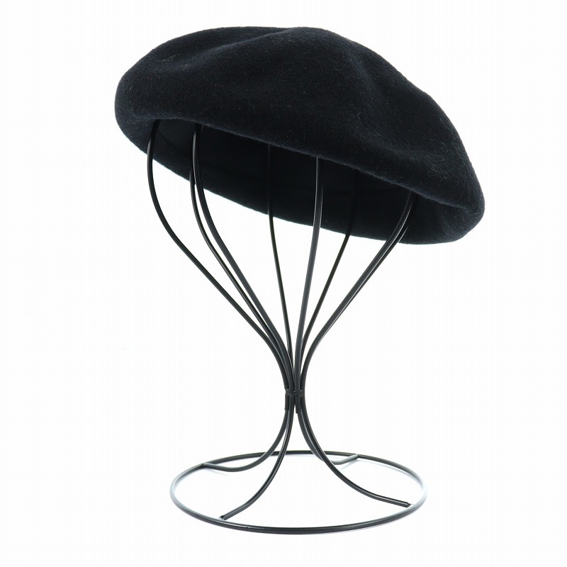 カシラ CA4LA ベレー帽 帽子 フェルト 黒 ブラック /SI32 レディース_画像3