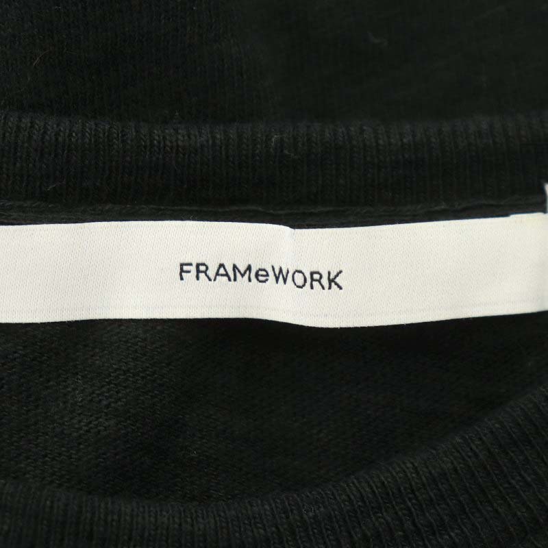 フレームワーク Framework INTUITION 半袖Tシャツ カットソー プリント コットン 黒 白 ブラック ホワイト /NR ■OS レディース_画像3