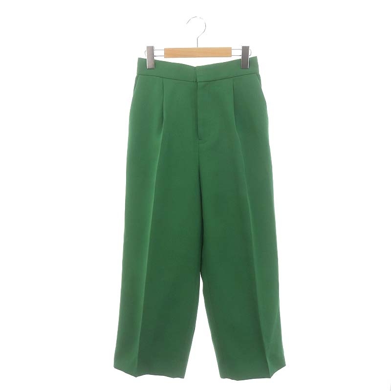  Tiara Tiara высокий талия широкий брюки лодыжка брюки молния fly 2 зеленый зеленый /MI #OS женский 