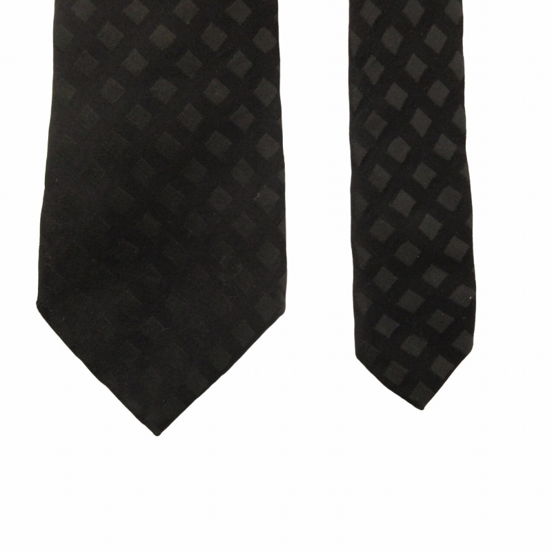  Emporio Armani EMPORIO ARMANI necktie business diamond pattern silk black black 0306 IBO48 men's 