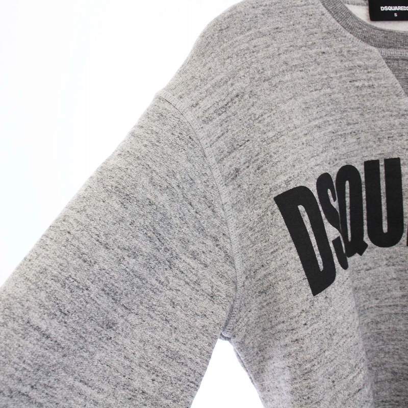 ディースクエアード DSQUARED2 Cool Fit Sweatshirt スウェット トレーナー 長袖 クルーネック ロゴ 裏起毛 S グレー S71GU0413_画像6