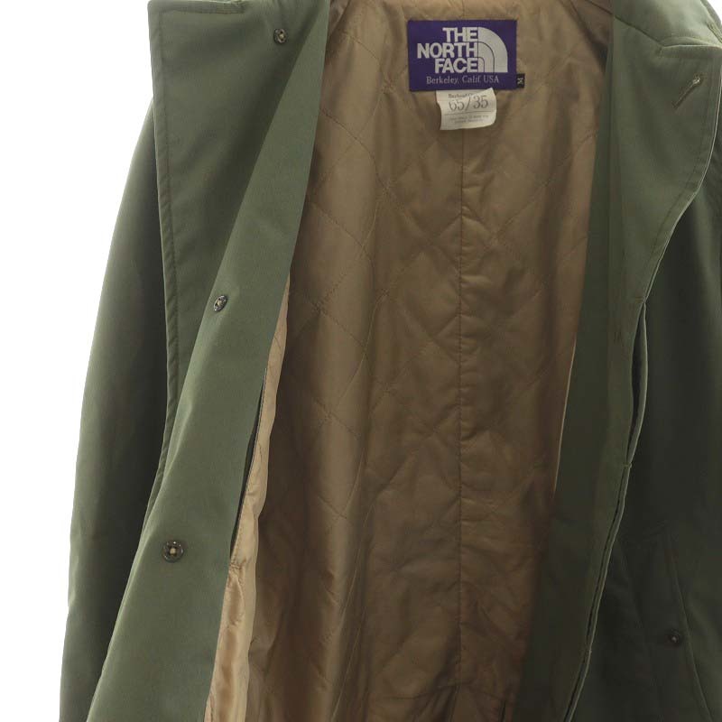 ノースフェイス パープルレーベル THE NORTH FACE PURPLE LABEL PRIMALOFT ステンカラーコート ロング丈 アウター M カーキ NY2468N_画像5