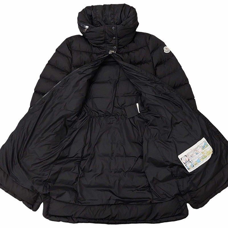 モンクレール MONCLER フラメッテ FLAMMETTE ロングダウンコート ダウンジャケット ロゴ Aライン インフード キャラタグ D20934993105 大き_画像3