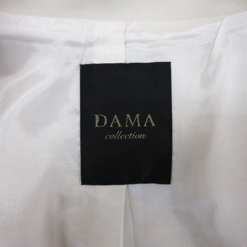 ダーマコレクション dama collection ラムレザー コート ボタンレス 15 アイボリー 240307E ■ECS レディース_画像3
