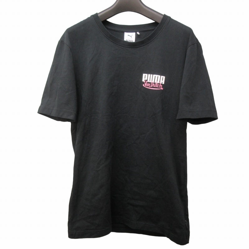 プーマ PUMA × ボンタッチ VonDutch コラボ Tシャツ カットソー ロゴ プリント 半袖 黒 ブラック S RG2 0227 メンズ_画像1