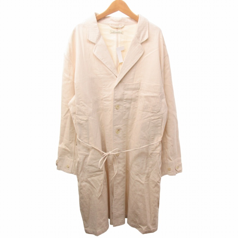 未使用品 オールドジョー OLDJOE 23SS ROPED WAIST ATELIER COAT チェスターコート 紐ベルト ビッグシルエット BONE 白 ホワイト 系 38 約M