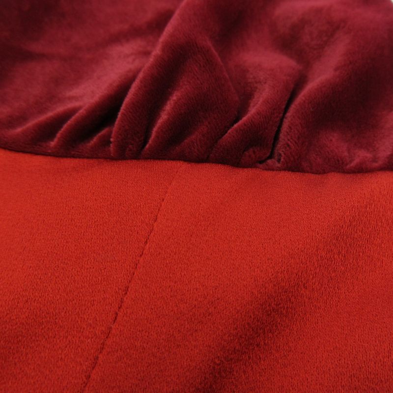 エンポリオアルマーニ EMPORIO ARMANI ホルターネックドレス ノースリーブAラインワンピース ベロア切替 イタリア製 赤 レッド 2 XSサイズの画像7