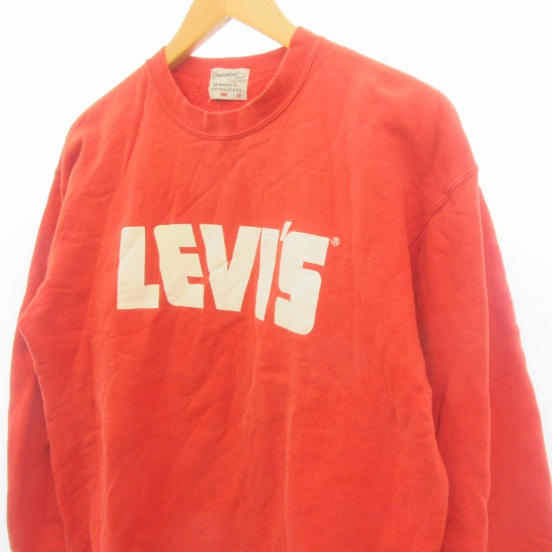 リーバイス Levi's ロゴ トレーナー スウェット 赤 レッド M ■GY09 メンズ_画像6